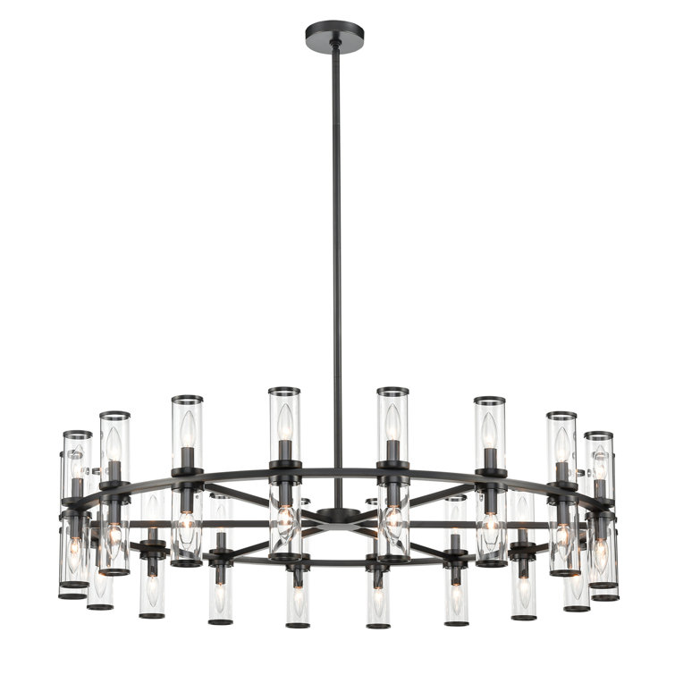 Urban Bronze 36-Light Crystal Candle Chandelier