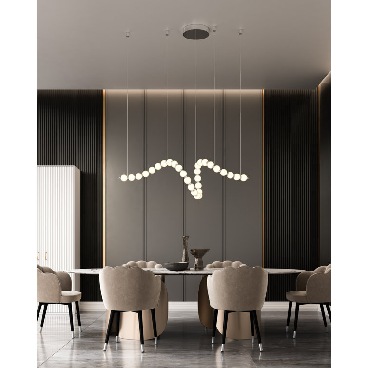 Akoya 79'' Chrome Crystal LED Linear Chandelier