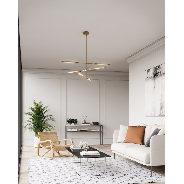 Astrid Urban Bronze 41'' LED Sputnik Modern Linear Chandelier
