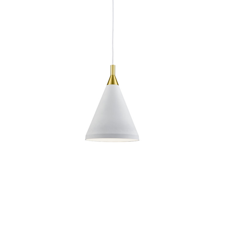 Dorothy Brushed Nickel & White Aluminum Pendant Light
