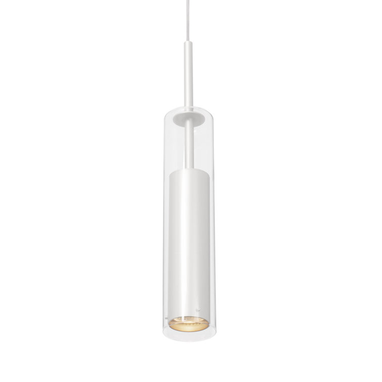 Jarvis Brushed Nickel 12" LED Pendant Light with Clear Glass Shade