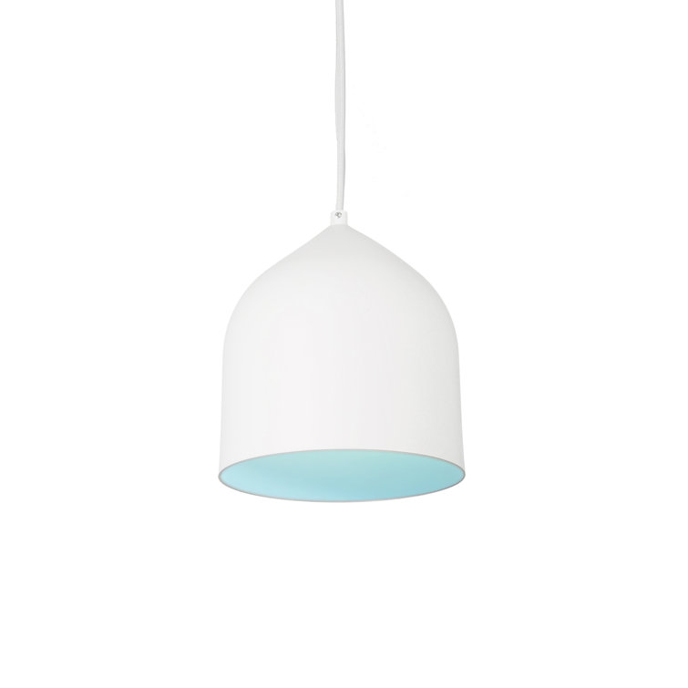 Helena Smooth Spun 9'' White/Silver Aluminum LED Pendant
