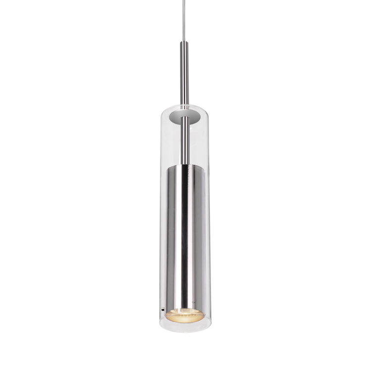 Jarvis 12.63" Chrome Glass LED Pendant Light
