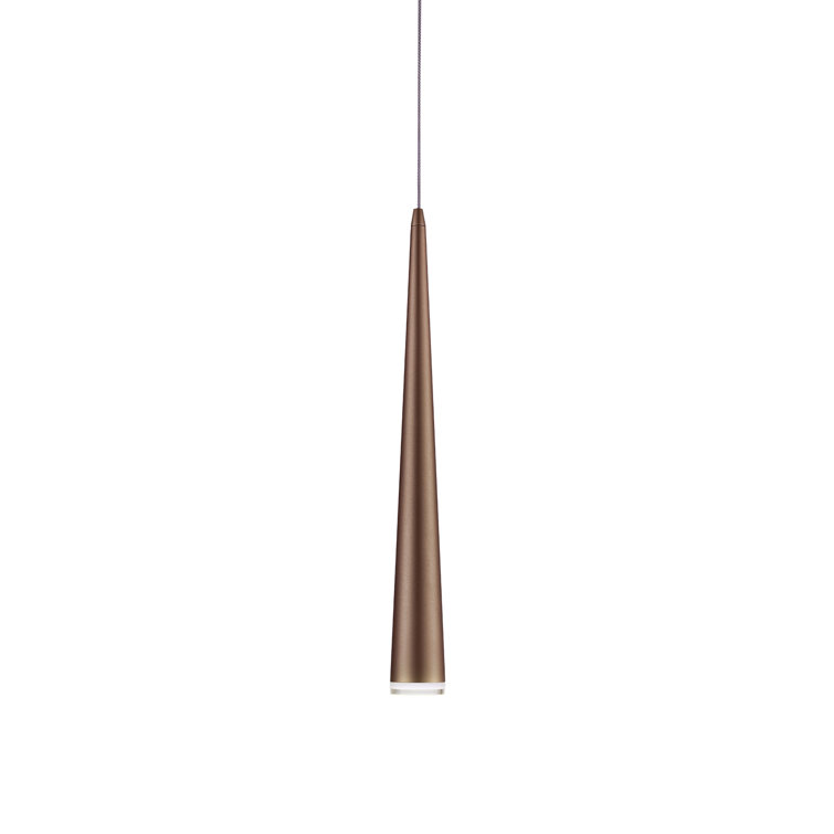 Mina Sleek Black and Brushed Nickel 24" LED Pendant Light