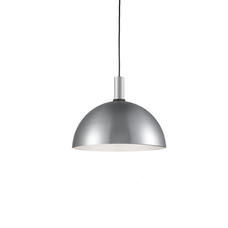 Brushed Nickel 16" Aluminum Dome Pendant Light