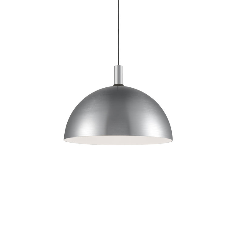 Archibald Brushed Nickel 16" Aluminum Bowl Pendant Light