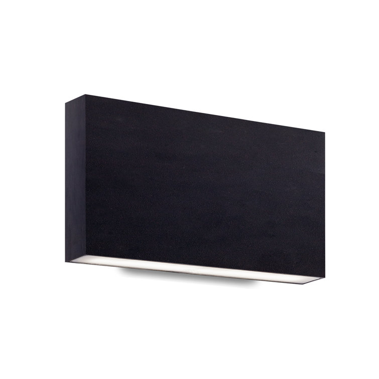 Sleek Black Cast Aluminum Dimmable LED Wall Sconce