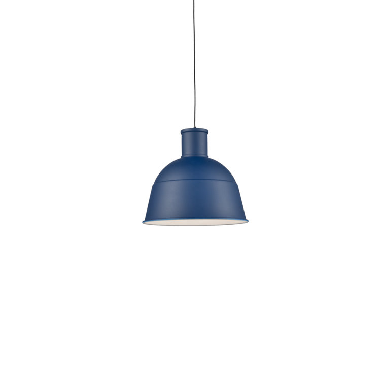 Indigo Blue Modern Aluminum Dome Pendant Light