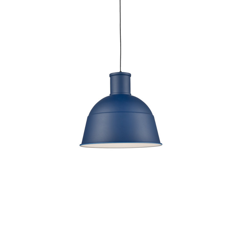 Indigo Blue Aluminum Modern Dome Pendant Light