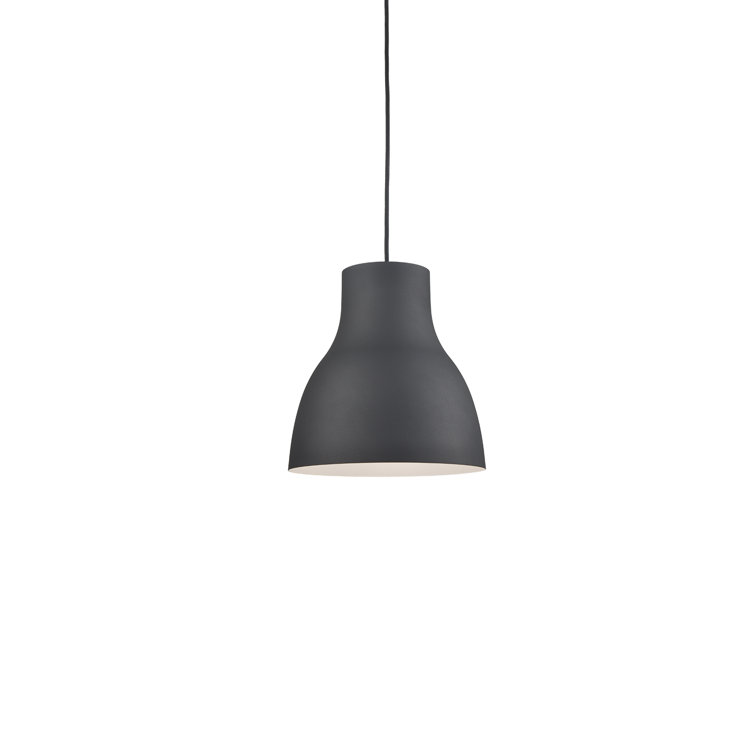Black Aluminum 14-Inch Single Pendant Light