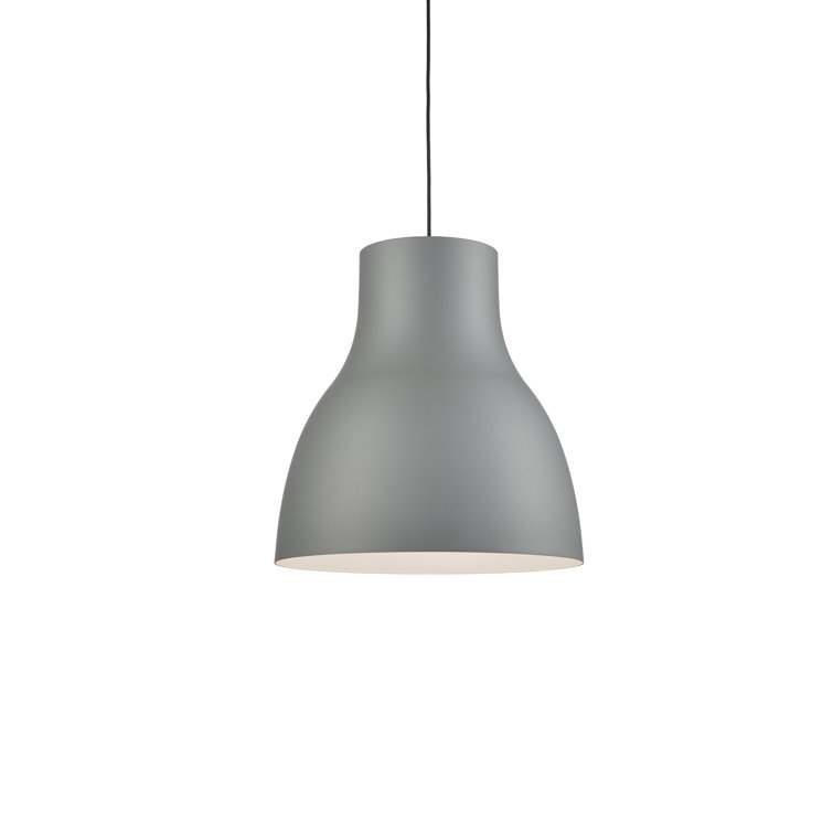 Cradle Tapered 25" Aluminum Black Pendant with Matte White Interior