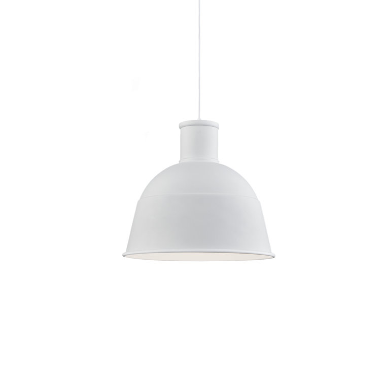 Irving Modern White Aluminum 21" Bowl Pendant Light
