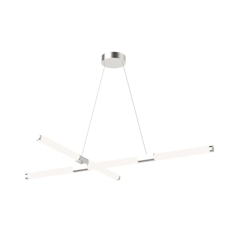 Brushed Nickel 49.5" Minimalist LED Linear Chandelier