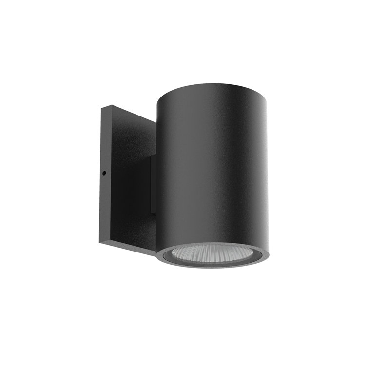 Sleek Nordic Black Cylinder Dimmable LED Sconce