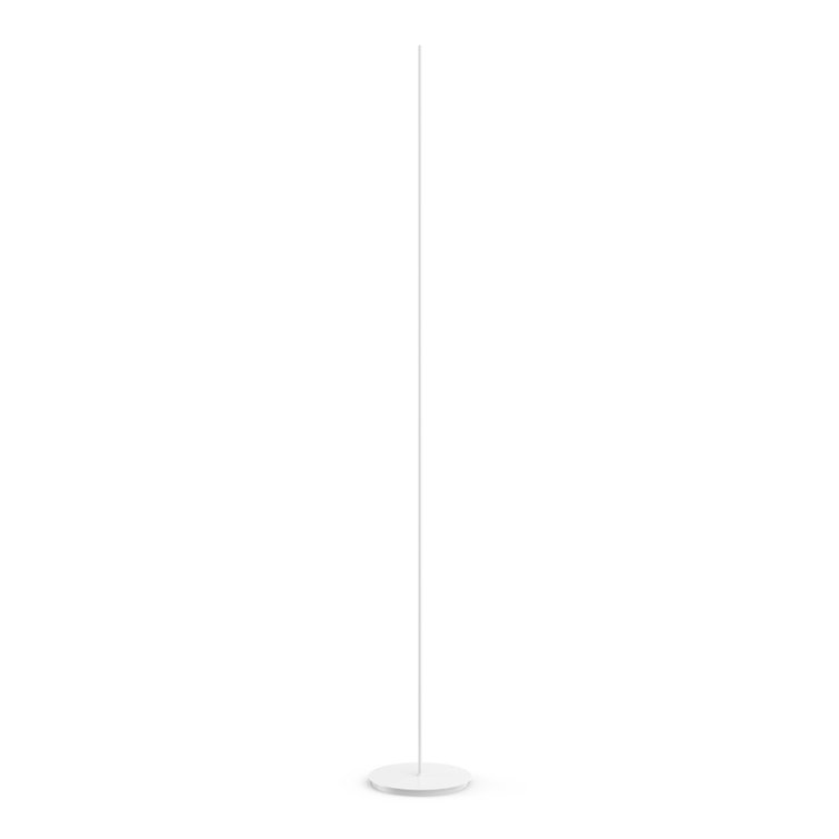 White Adjustable Steel LED Column Floor Lamp