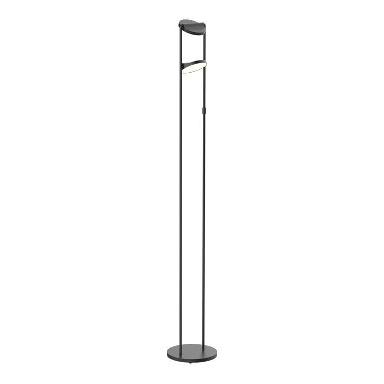 Adjustable Black LED Floor Lamp with Touch Control