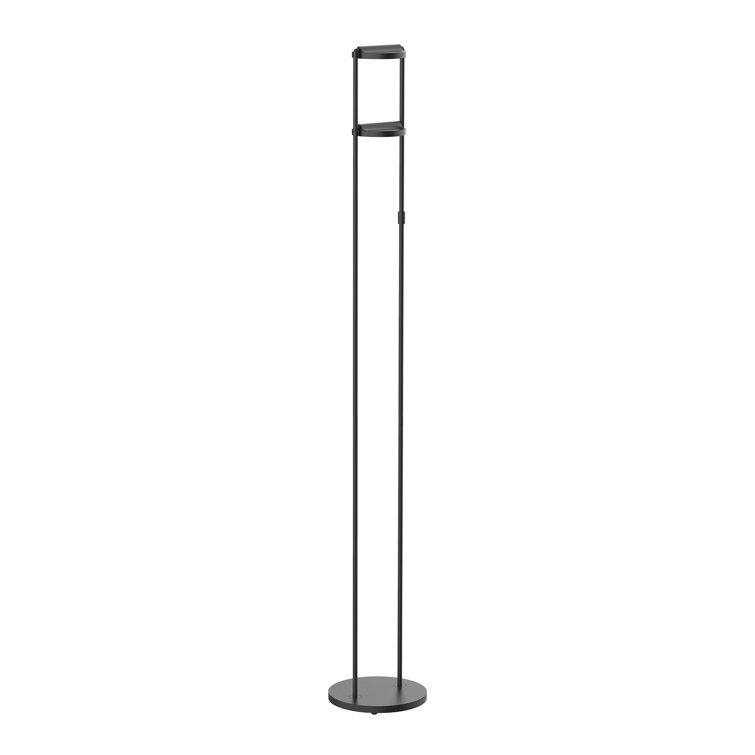 Adjustable Black LED Floor Lamp with Touch Control