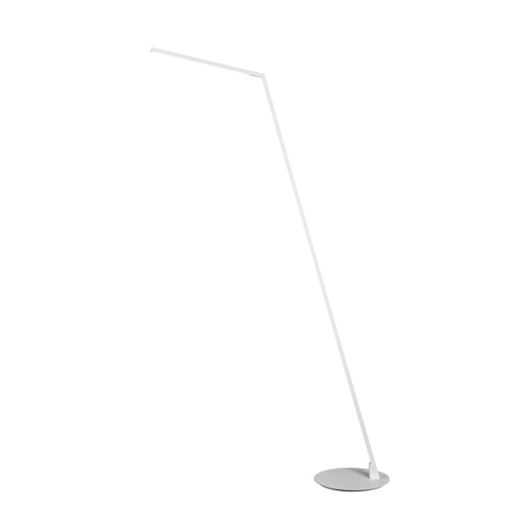 Arc 55.5'' Adjustable White LED Swing Arm Floor Lamp