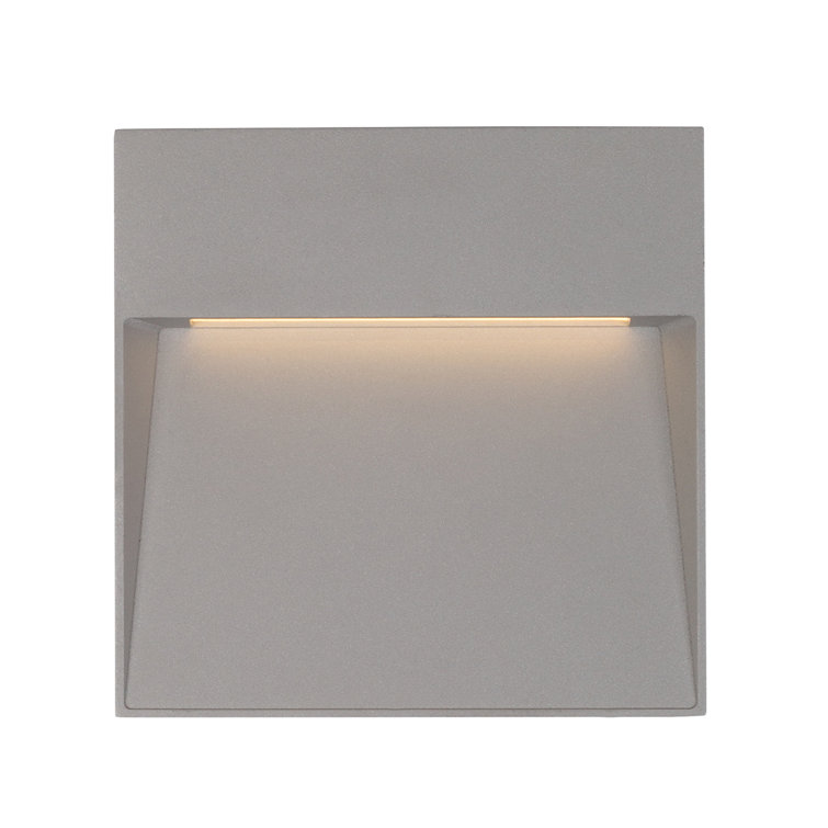 Casa Square Nickel Dimmable LED Sconce, 6.75" Gray