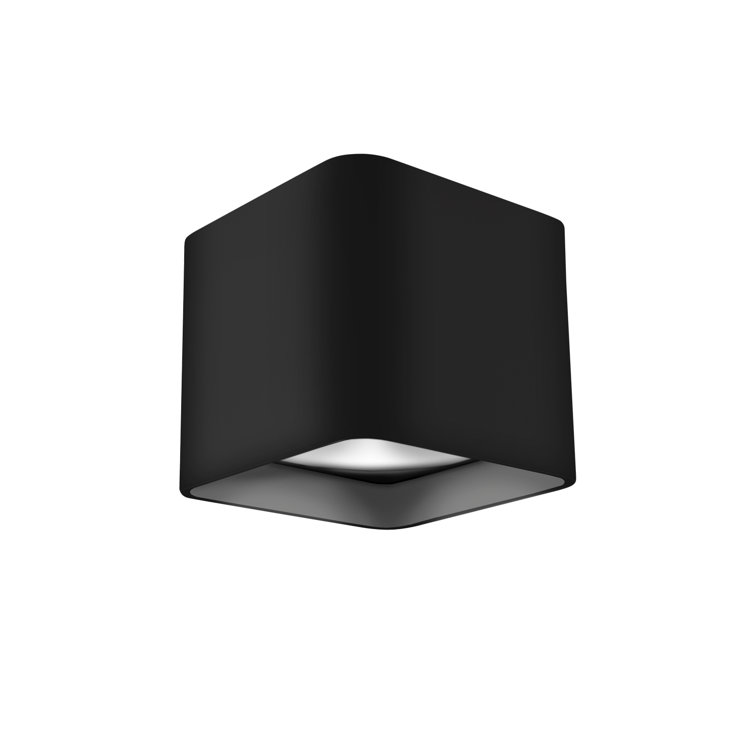 Falco Sleek Modern Black Aluminum LED Flush Mount