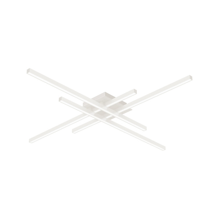 White Aluminum Modern LED Flush Mount Light