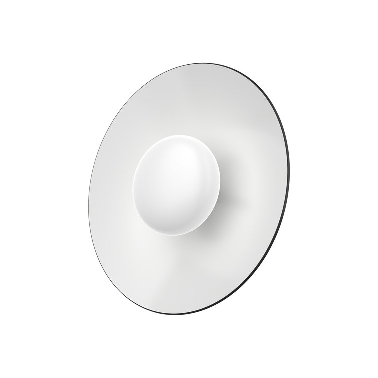 Cruz Geometric Wave-Inspired LED Flush Mount in Gray