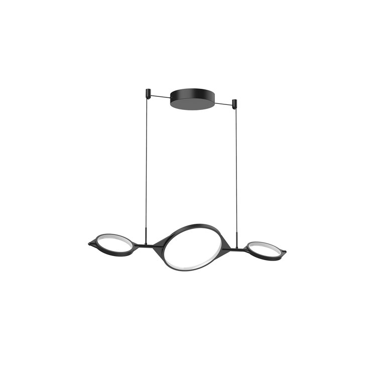 Serif 33.75" Black LED Glass Island Pendant for Indoor/Outdoor