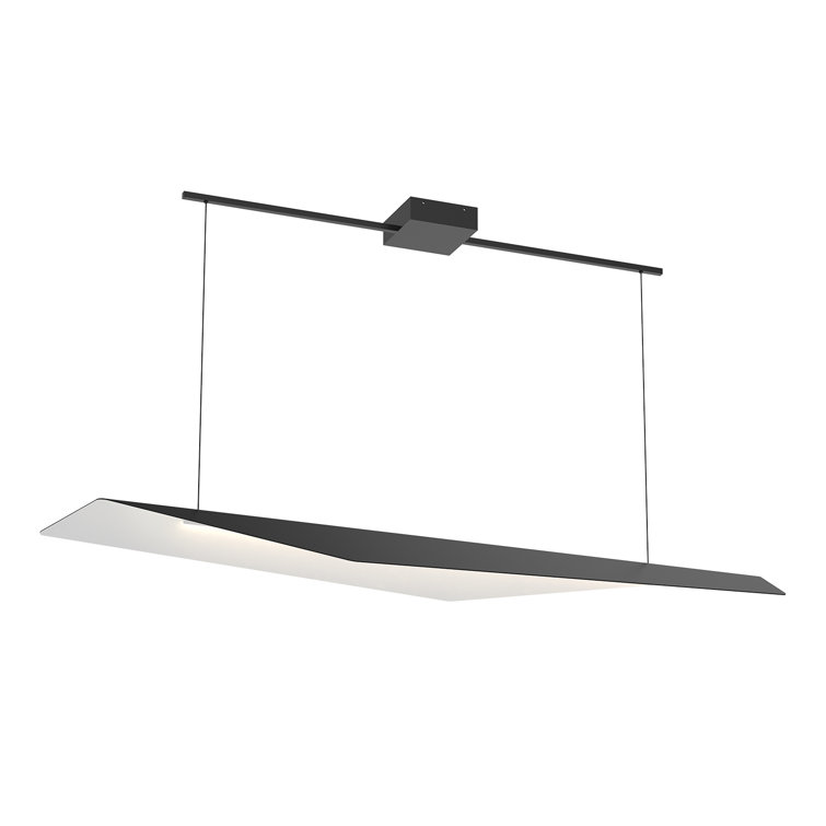 Taro Black and White LED Glass Island Pendant