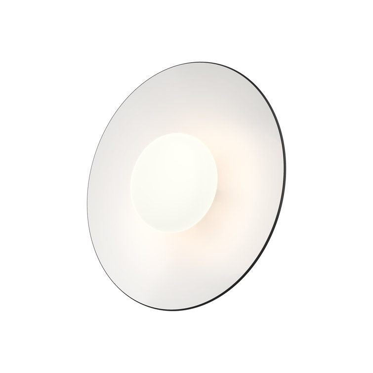 Cruz Geometric Wave-Inspired LED Flush Mount in Gray