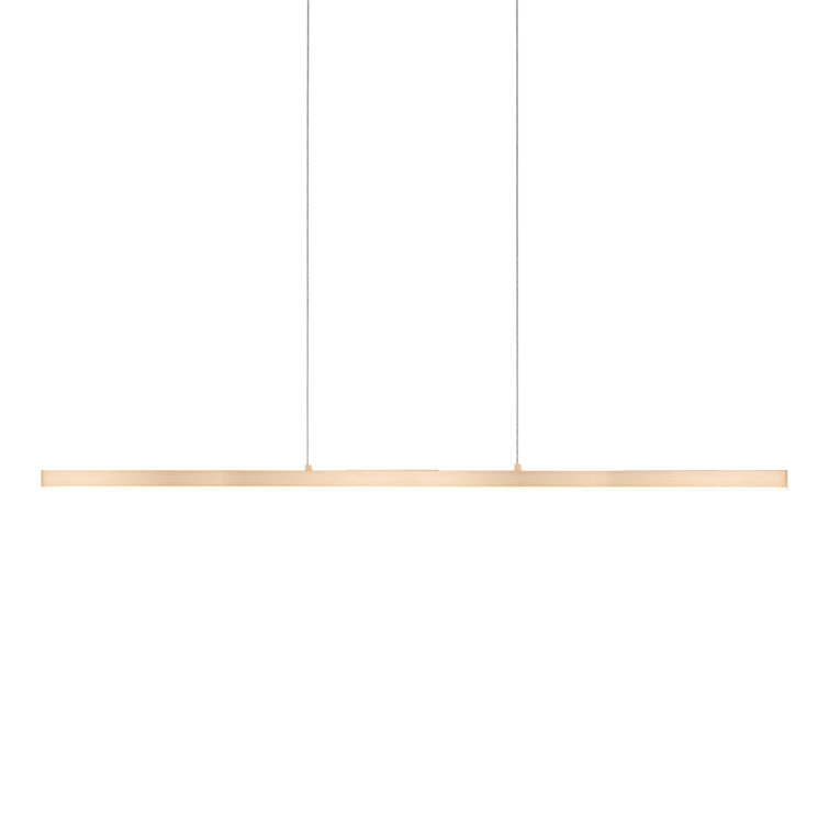 Vega Slim 56" LED Linear Pendant in White and Brushed Nickel