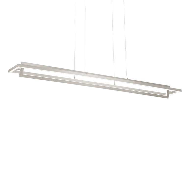 Mondrian Brushed Nickel LED Kitchen Island Pendant Light
