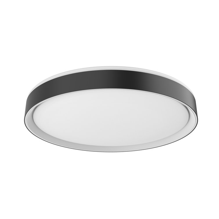 Essex Sleek Black & White Aluminum LED Flush Mount