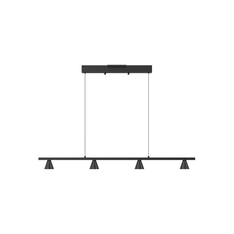 Kuzco Dune Sleek LED Kitchen Island Pendant in Black
