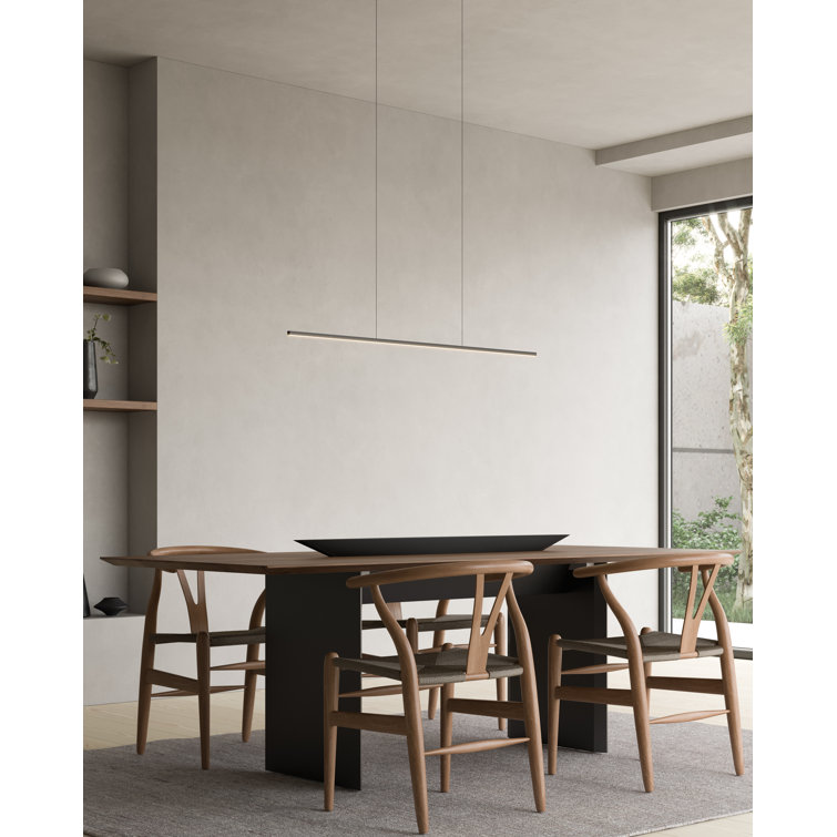 Sleek Vega Minor 47" Black Aluminum LED Island Pendant