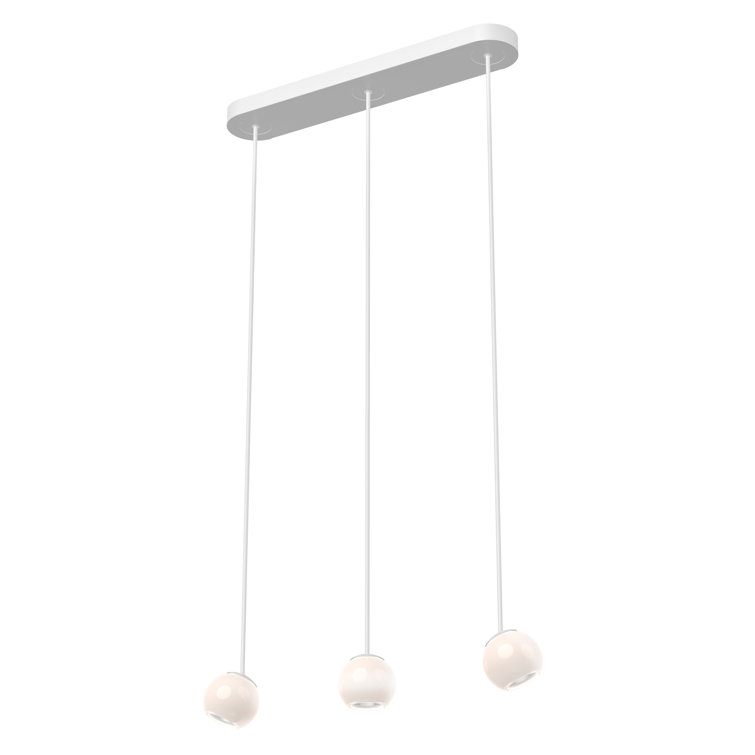 Europa Sleek Black Globe LED Pendant Light