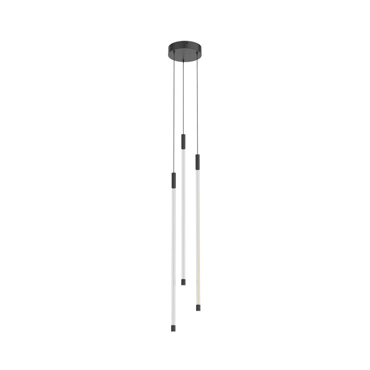 Motif Modern Elegance 26.75" Black LED Cluster Pendant