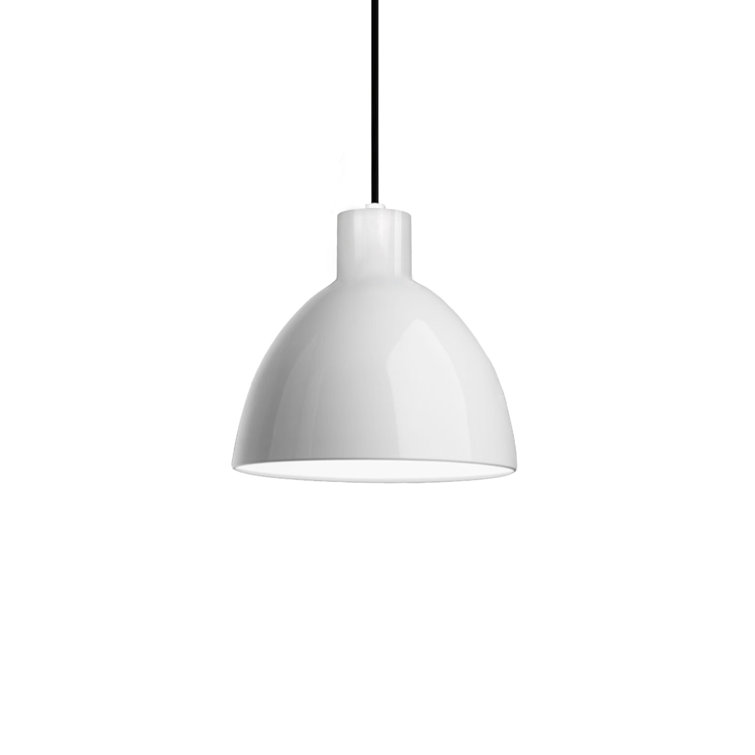 Black Glass LED Bowl Pendant Light