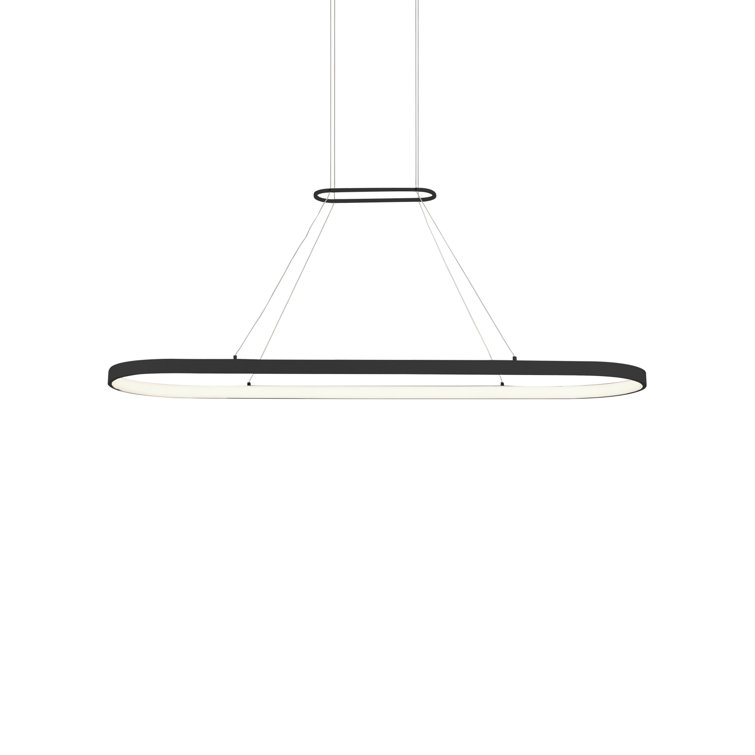 Eerie Stadium-Shape 47.25" Black Aluminum LED Pendant