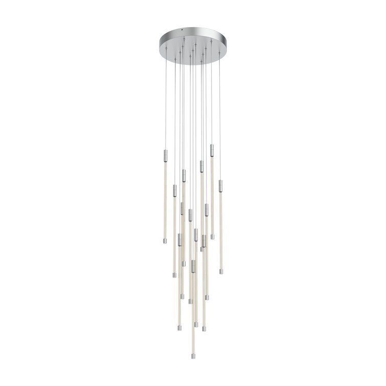 Brushed Gold 13-Light LED Cluster Pendant