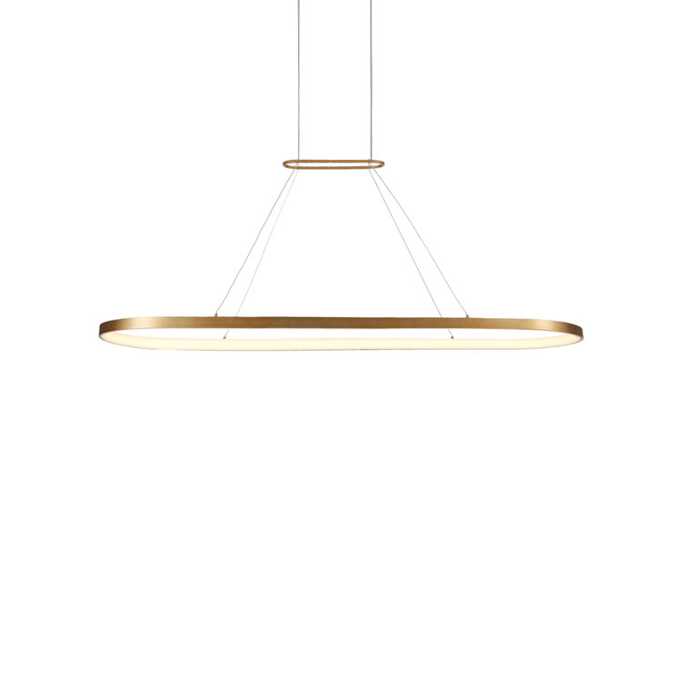 Eerie Vintage Brass 47.25" LED Pendant with Silicon Opal Diffuser