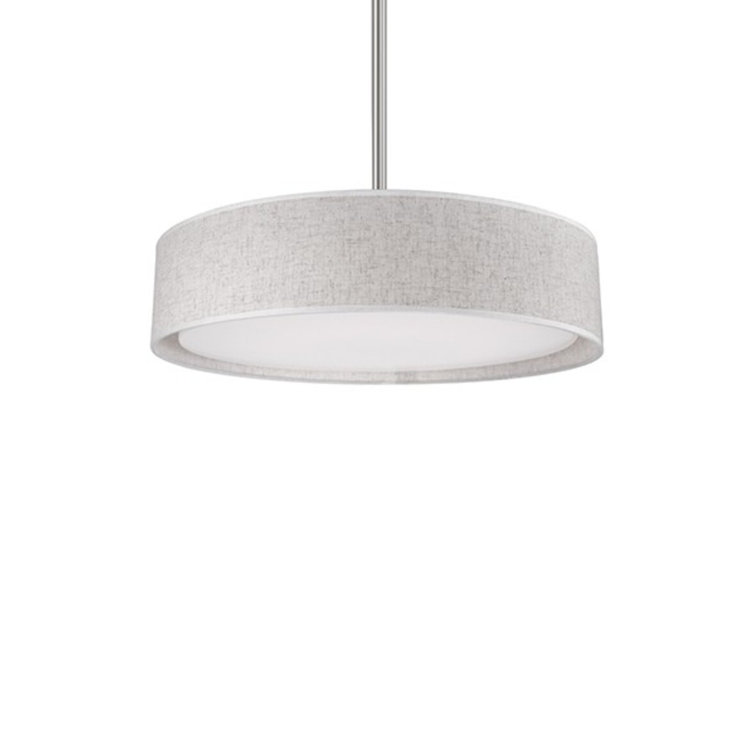 Dalton 16" White Organza LED Drum Pendant Light