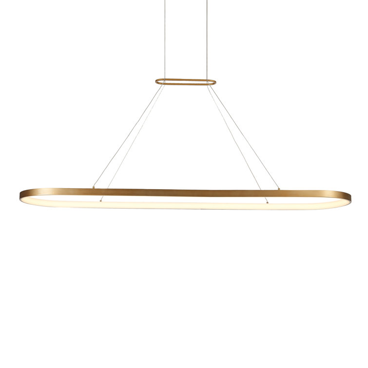 Antique Brass and Aluminum LED Kitchen Island Pendant Light