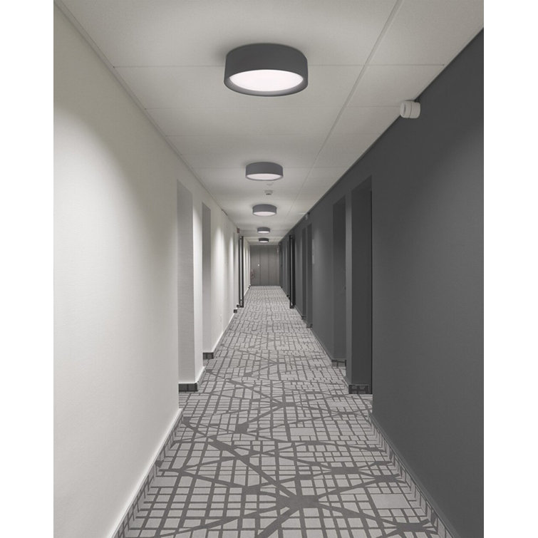 Dalton Brushed Nickel 20" LED Drum Pendant with Textured Linen Shade