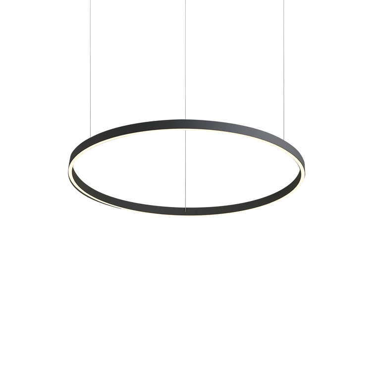 Cerchio 47" Black Aluminum LED Geometric Pendant