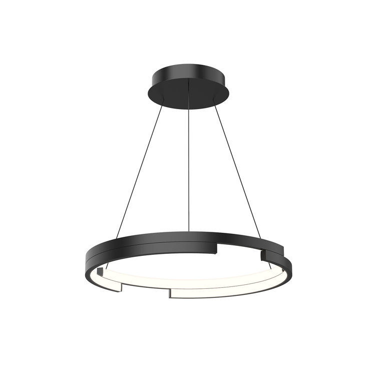 Anello Minor Black LED Glass Pendant Light