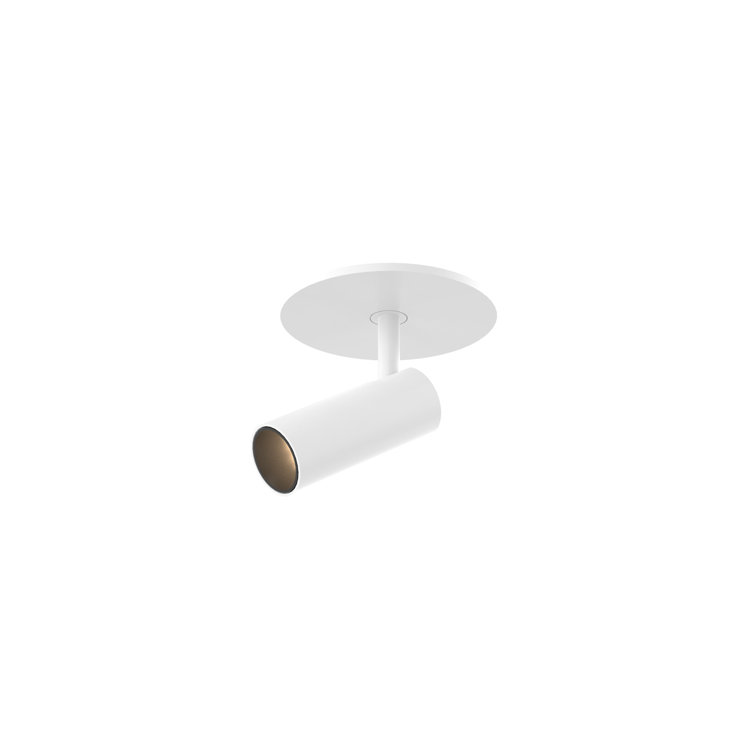 Monae Retro-Style White Acrylic LED Flush Mount Spotlight