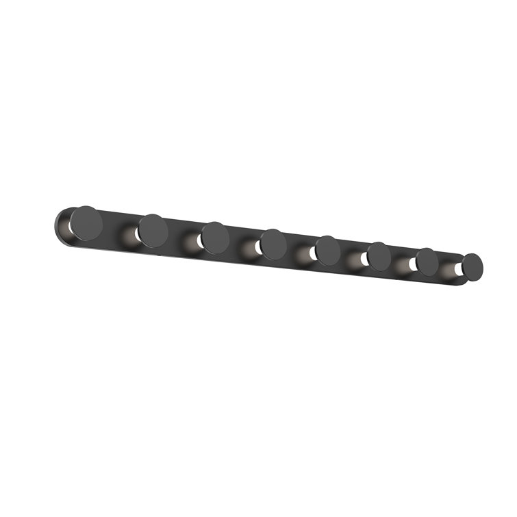Edna 36" Sleek Black LED Bath Vanity Light with Frosted Diffuser