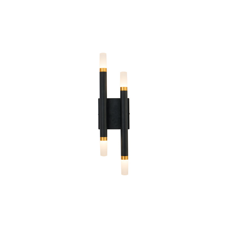 Black Aluminum Cylinder Dimmable LED Wall Sconce
