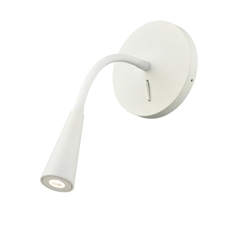 White Aluminum Dimmable LED Wall Sconce 7.5"