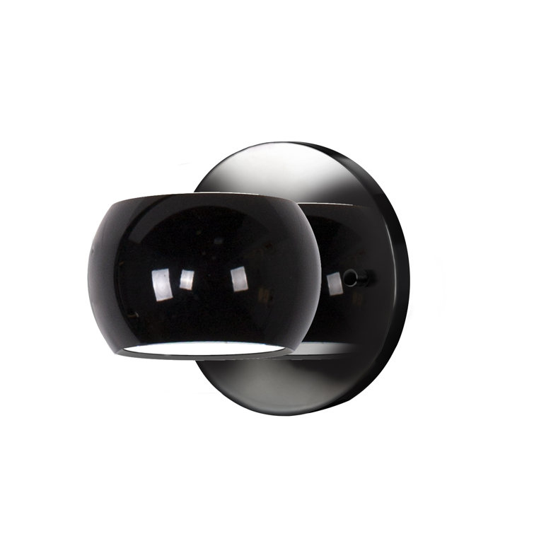 Flux Dimmable LED Black Aluminum Spotlight Sconce